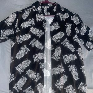 H&M Pineapple Design Shirt Size XS